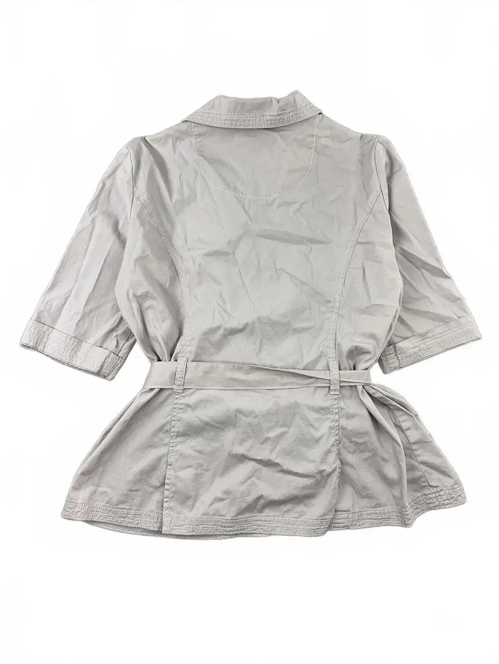 Bandolino Blu Mauve Belted Safari Blouse Jacket Top